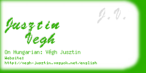 jusztin vegh business card