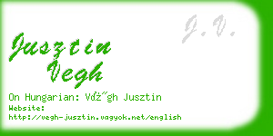 jusztin vegh business card